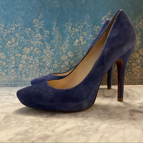 Alexandre Birman Suede Navy Blue Pumps 9 - Picture 2 of 7